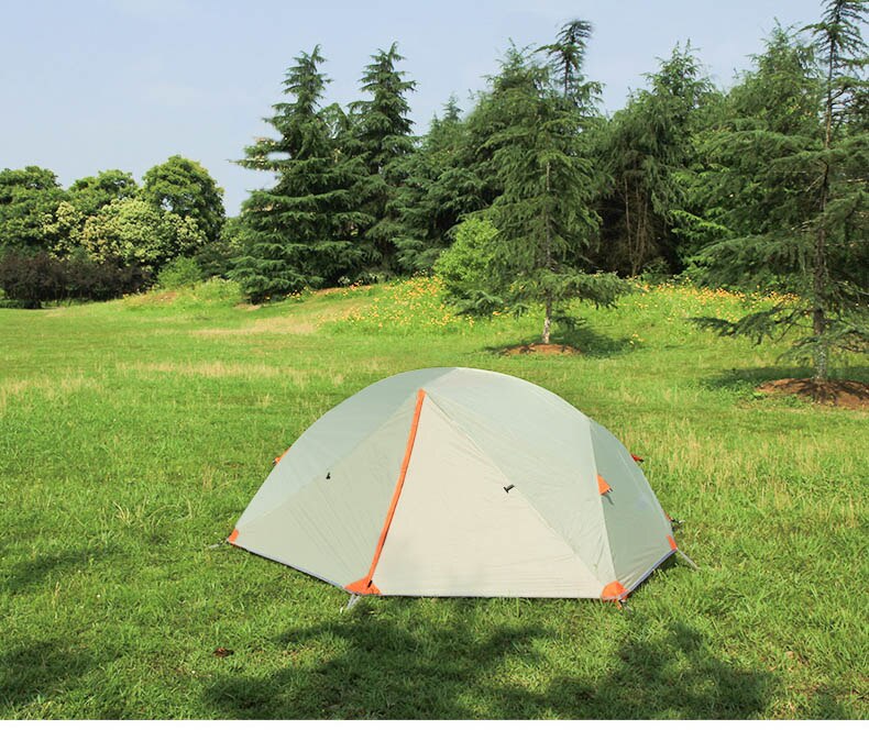 Cheap Goat Tents FLYTOP Ultralight 2 Person Outdoor Tent Waterproof Double Layer Aluminum Rod Tourist Camping Hiking Tent For Outdoor Recreation Tents 